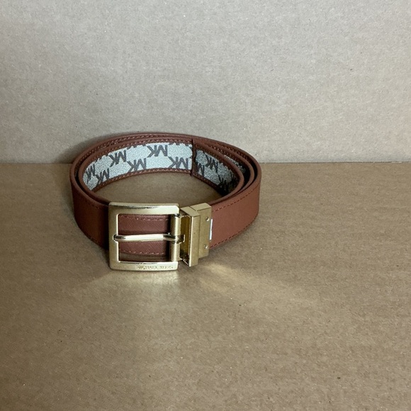Michael Kors Tan and Gold Men's Belt double face size 39 - Picture 5 of 7